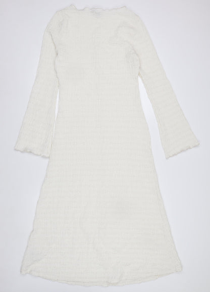Marks and Spencer Women’s White Tall Size 10 Bodycon Midi Dress