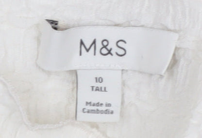 Marks and Spencer Women’s White Tall Size 10 Bodycon Midi Dress