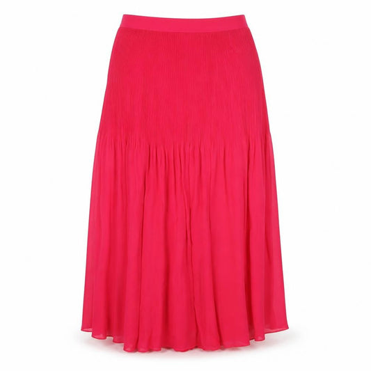 Marks and Spencer Women's Pink Pleated Midi Skirt Size 12