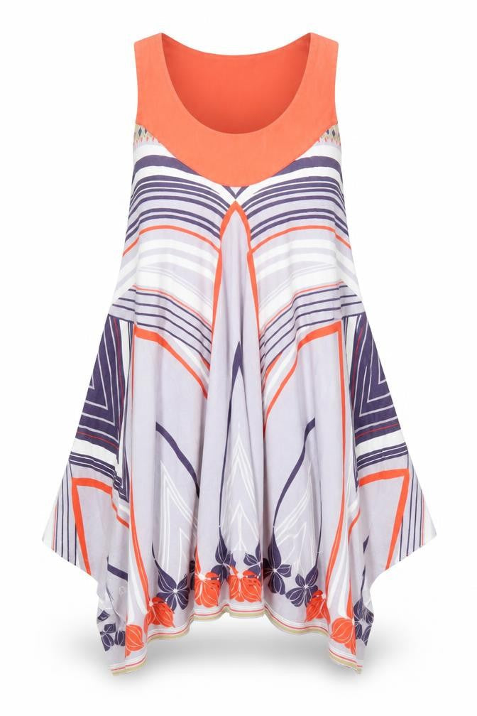 Ted Baker Womens Multicoloured Geometric Halter Tank Top Size 8