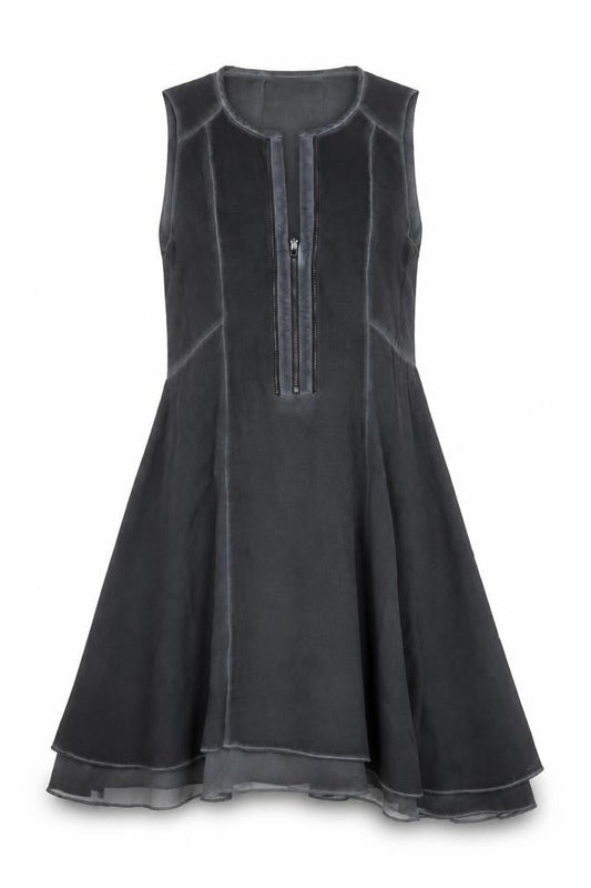 Mint Velvet Women's Black Size 10 Sleeveless A-Line Zip Dress