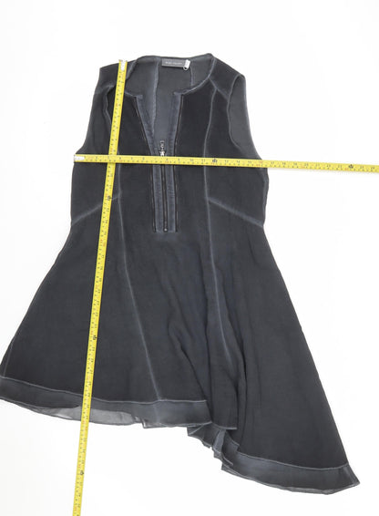 Mint Velvet Women's Black Size 10 Sleeveless A-Line Zip Dress