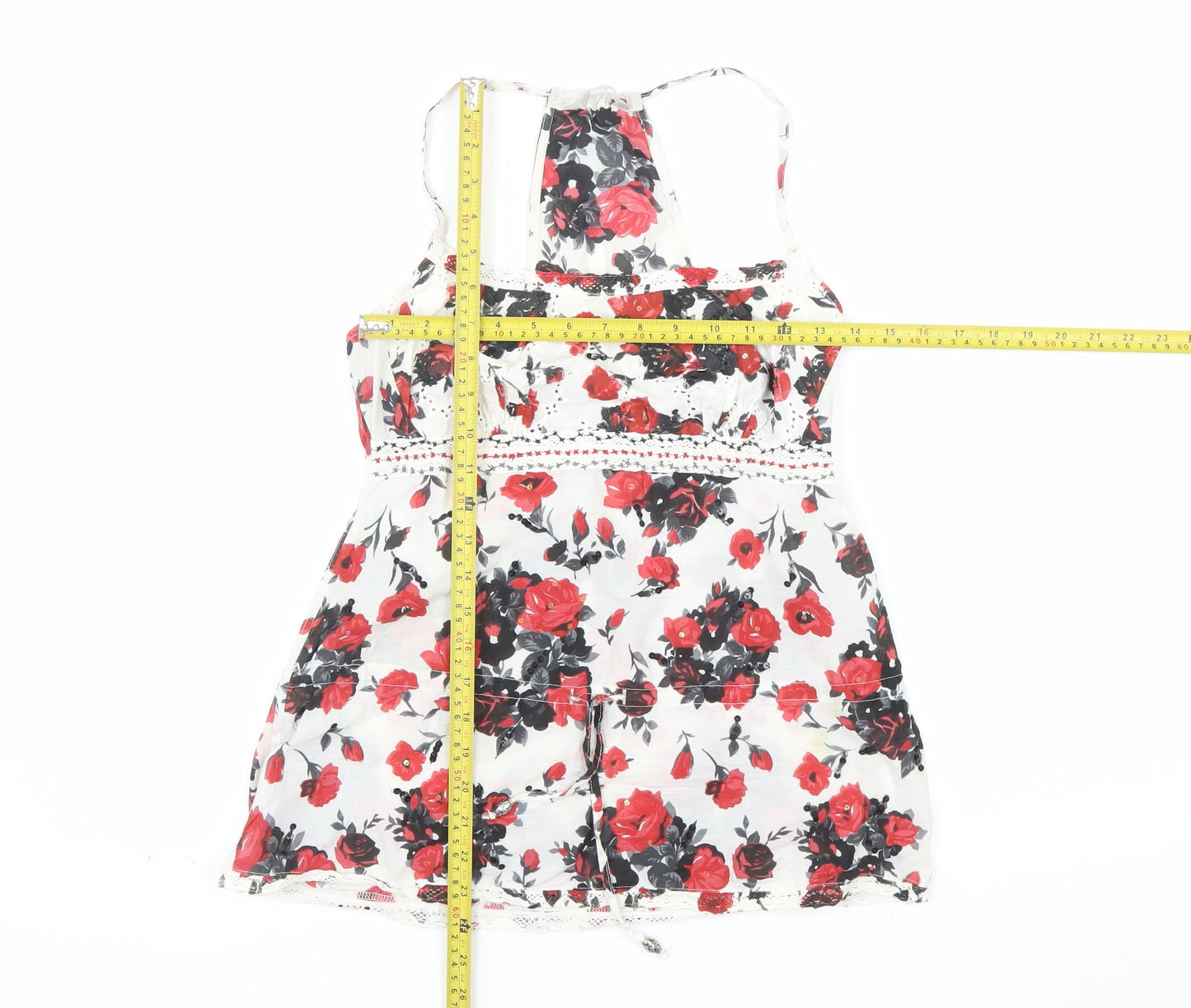 Red Herring Women's Multicoloured Floral Halter Camisole Top Size 10