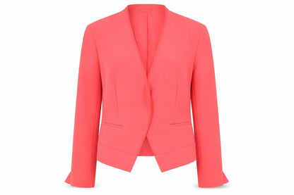 Next Women's Pink Crepe Blazer Jacket Size 12 Regular Fit