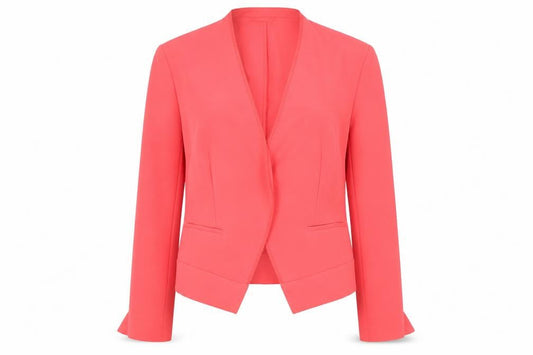 Next Women's Pink Crepe Blazer Jacket Size 12 Regular Fit