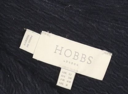 Hobbs Women Black Size 12 Short Sleeve Shift Work Dress
