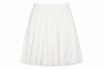 Marks and Spencer Women Ivory Pleated Midi Skirt Size 18 Lined