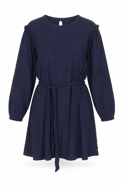 Marks & Spencer Women's Blue Size 24 Fit & Flare Pleated Dress