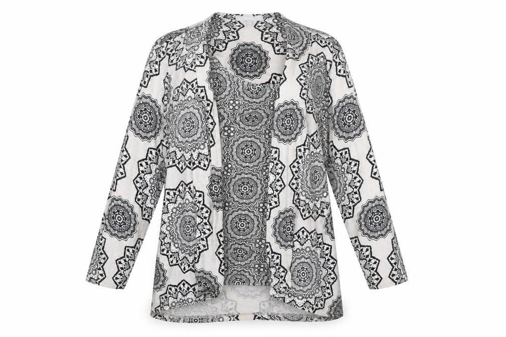 Marks & Spencer Per Una Women’s Black Geometric Tunic Top Size 10