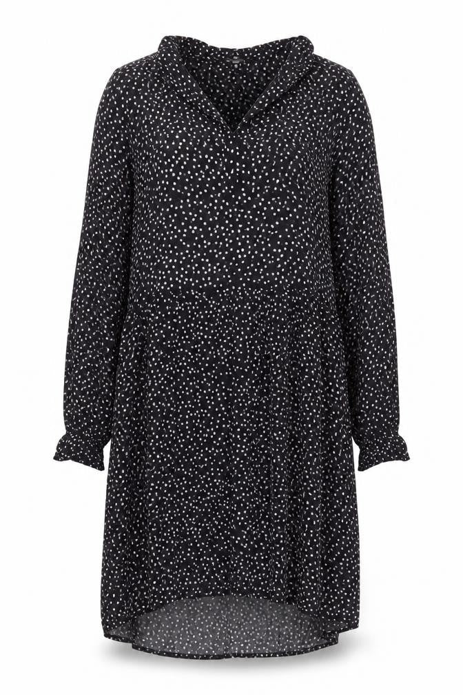 Part Two Women’s Black Polka Dot Knee Length Shift Dress UK 8