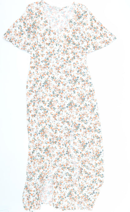 Miss Selfridge Women's Floral Wrap Midi Dress Size 6 Multicoloured