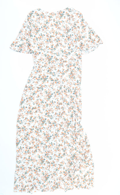 Miss Selfridge Women's Floral Wrap Midi Dress Size 6 Multicoloured