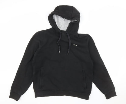Lacoste Sport Men’s Black Pullover Hoodie M Regular Fit Cotton Blend