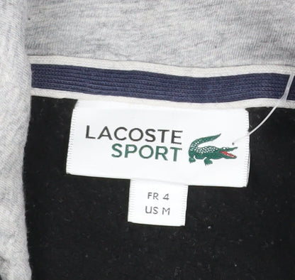 Lacoste Sport Men’s Black Pullover Hoodie M Regular Fit Cotton Blend