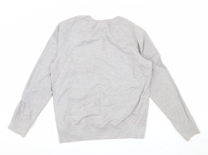Patagonia Men Grey Organic Cotton Crew Neck Sweatshirt M