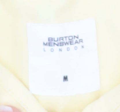 Burton Menswear London Men's Yellow Short Sleeve Cotton Casual Shirt M