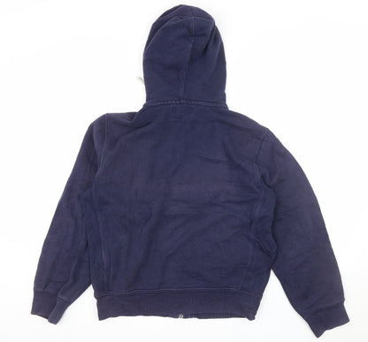 Ralph Lauren Men's Blue Full Zip Hoodie Size M Fleece Cotton Blend