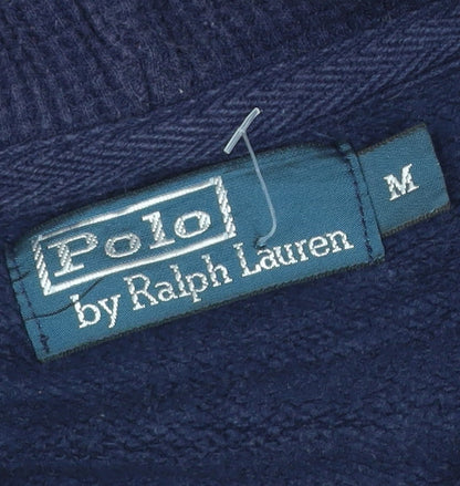 Ralph Lauren Men's Blue Full Zip Hoodie Size M Fleece Cotton Blend