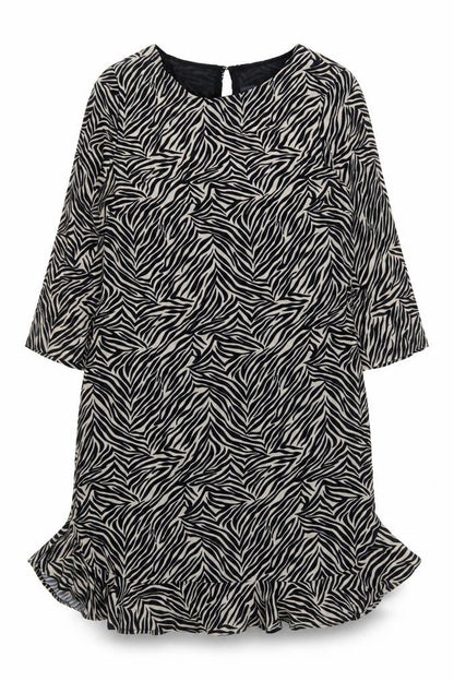 Sonsandar Women’s Black Zebra Print Shift Dress Size 10