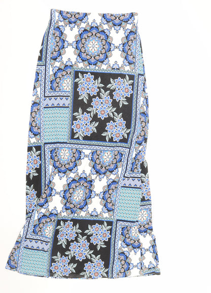 Long Tall Sally Women's Multicoloured Floral A-Line Midi Skirt Size 10