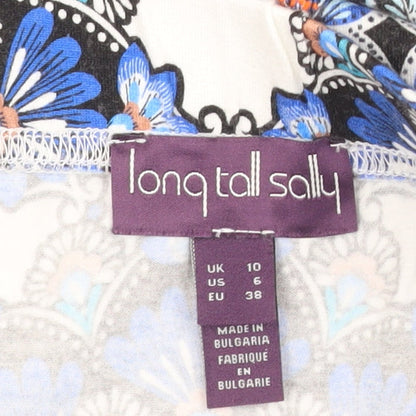Long Tall Sally Women's Multicoloured Floral A-Line Midi Skirt Size 10