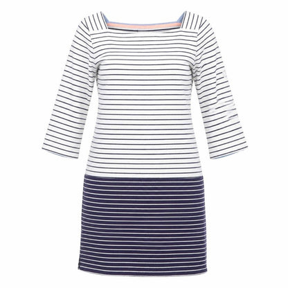 Joules Women Blue Striped Cotton Shift Dress Size 12