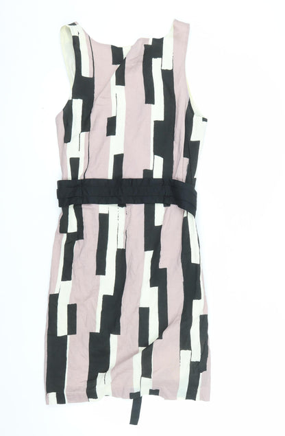 Gap Women’s Multicoloured Wrap Dress UK 8 V-Neck Sleeveless Cotton