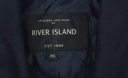 River Island Women's Black XS Classic Belted Trench Coat