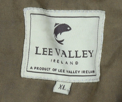 Lee Valley Men’s Brown XL Waxed Parka Jacket Waterproof Outdoor Coat