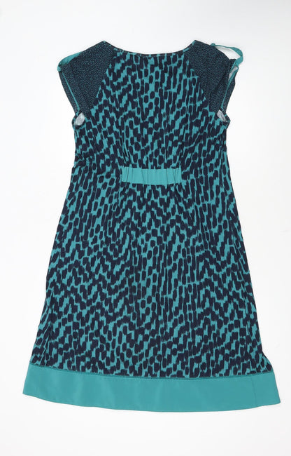 Marks and Spencer Per Una Blue Geometric Shift Dress Women’s Size 14