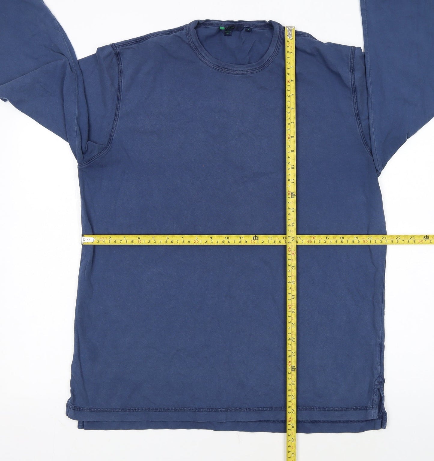 Boden Men's Blue Long Sleeve Cotton Crew Neck T-Shirt M