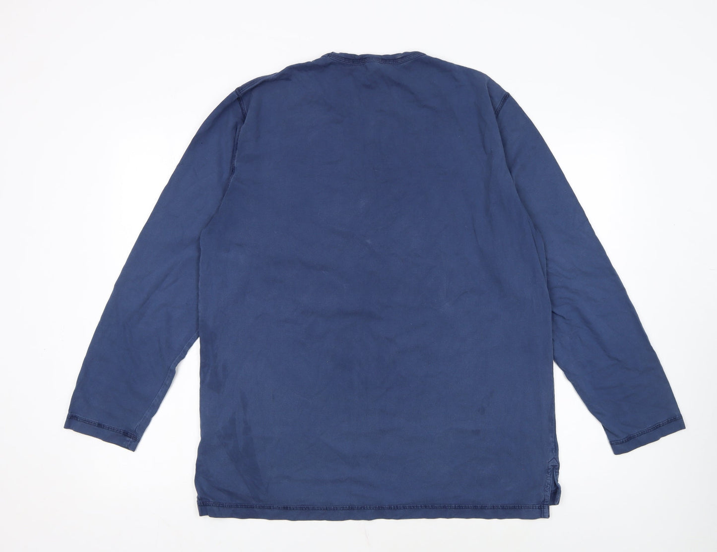 Boden Men's Blue Long Sleeve Cotton Crew Neck T-Shirt M