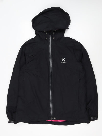 Haglöfs Women's Black Waterproof Hooded Rain Jacket L