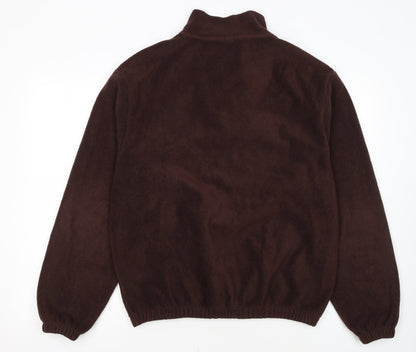 BDG Jeans Urban Outfitters Brown Fleece 1/4 Zip Sweatshirt Small Womens