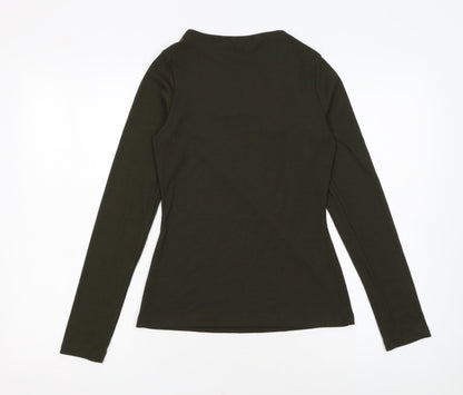 F&F Women's Green Long Sleeve Slim Fit Jersey Top Size 6