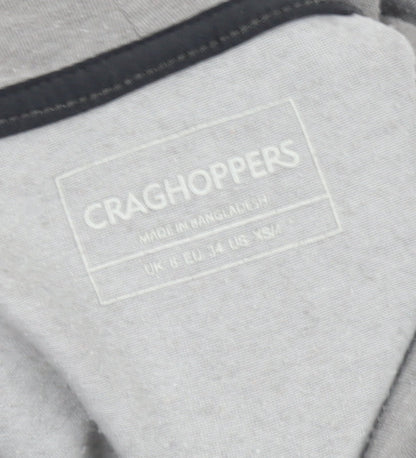 Craghoppers Women’s Grey Pullover Hoodie UK 6 Long Sleeve Lightweight