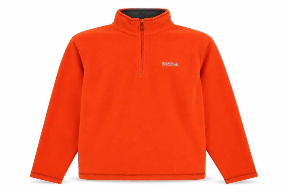 Regatta Mens Orange Fleece Sweatshirt XL Half Zip Outdoor Pullover
