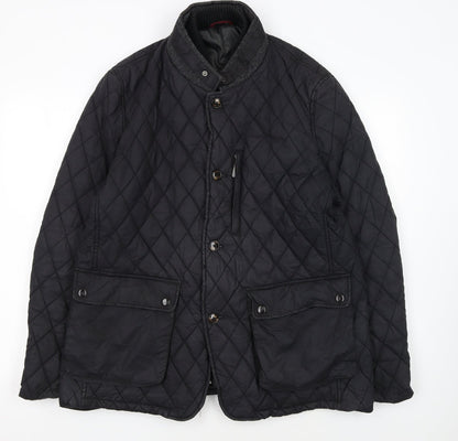 Ted Baker Men's Black Quilted Cotton Jacket 2XL