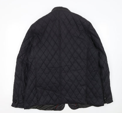 Ted Baker Men's Black Quilted Cotton Jacket 2XL