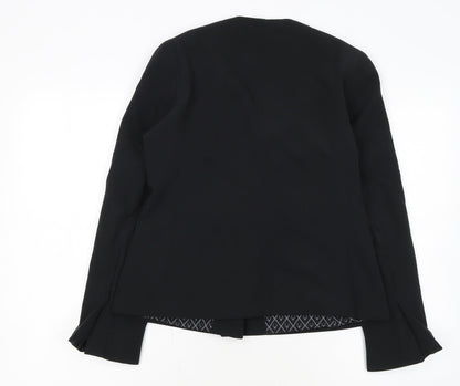 Allen Solly Woman Black Small Slim Fit Single-Breasted Blazer