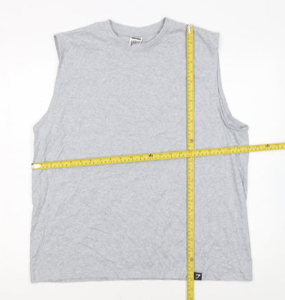 Gymshark Men's Grey XL Sleeveless Tank Top Athletic Fit
