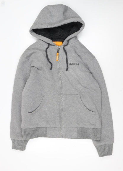 SoulCal Men's Grey Full Zip Hoodie Medium Fleece Lined