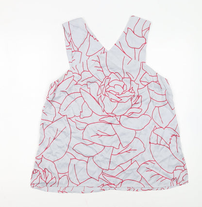Jigsaw Women's White Floral Viscose Camisole Tank Top Size 14