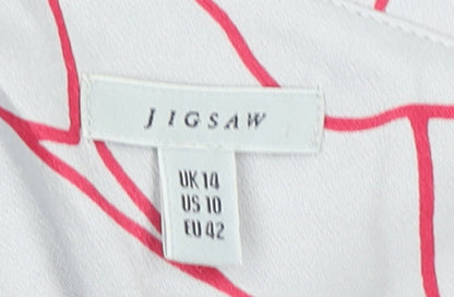 Jigsaw Women's White Floral Viscose Camisole Tank Top Size 14