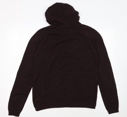 Jack & Jones Originals Men's Brown Knit Pullover Hoodie Size L