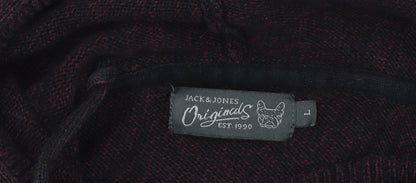 Jack & Jones Originals Men's Brown Knit Pullover Hoodie Size L