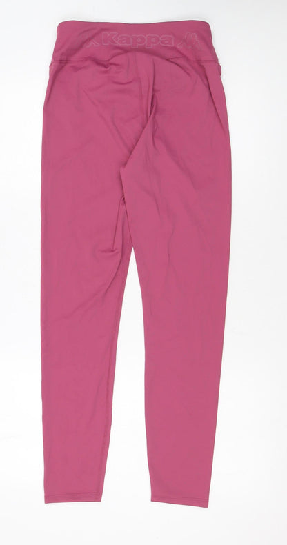 Kappa Women’s Pink Stretch Leggings S Mid Rise Sportswear