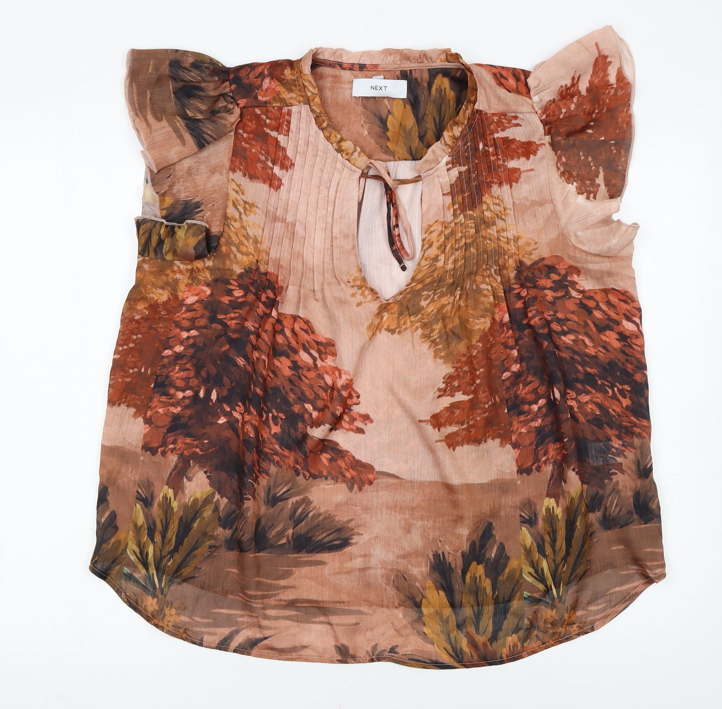 Next Women’s Multicoloured Floral Tunic Blouse Size 14