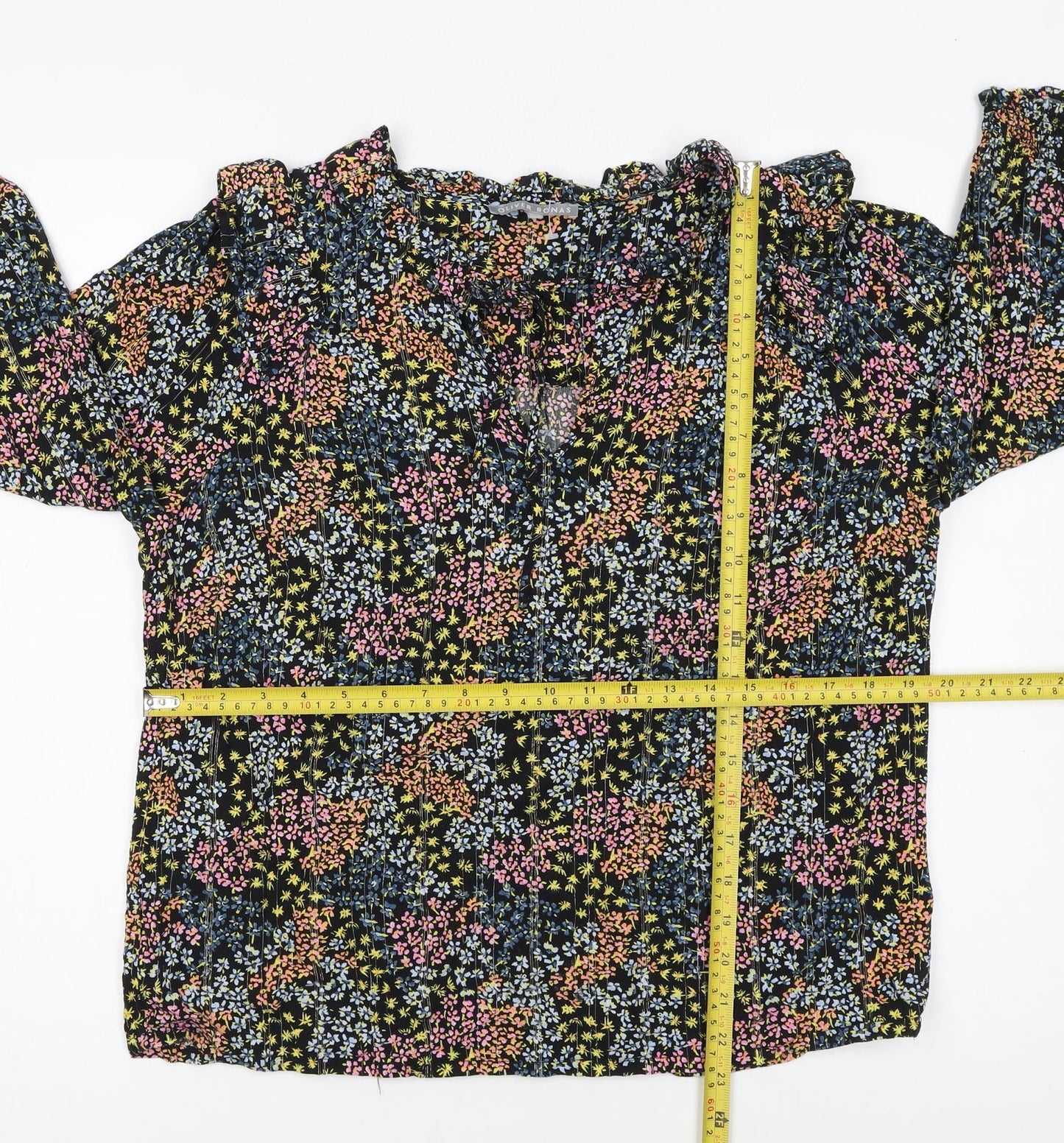 Oliver Bonas Womens Multicoloured Floral Long Sleeve Tunic Blouse Size 14
