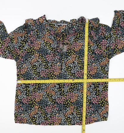 Oliver Bonas Womens Multicoloured Floral Long Sleeve Tunic Blouse Size 14